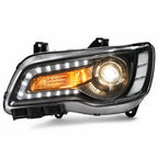 Left halogen projector headlight side angle for 2015-2023 Chrysler 300