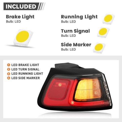 LED outer tail light view 5 for Jeep Cherokee (2019-2023)