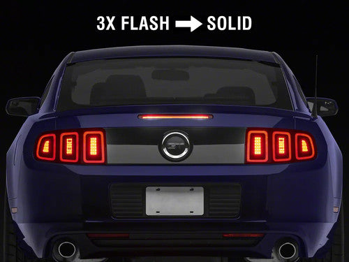 black sequential LED tail light view 5 for Ford Mustang (2013-2014)