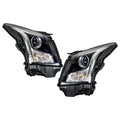 Chrome Halogen Projector Headlights Pair w/ Bulbs for Cadillac ATS w/o LED DRL (2013-2018)