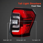 chrome LED tail light view 5 for Ford Expedition Limited King Ranch Platinum (2022-2024)