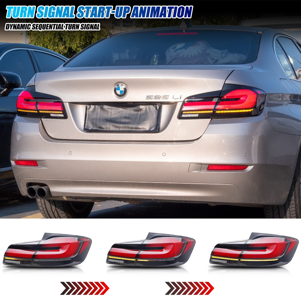 Sequential LED turn signal on the 2011-2016 BMW 5 Series F10 / M5 tail light
