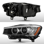 Pair HID headlight front angle for 2015-2017 BMW X3 F25 / 2015-2018 X4 F26
