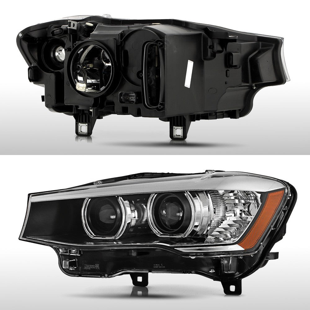 Pair HID headlight front angle for 2015-2017 BMW X3 F25 / 2015-2018 X4 F26