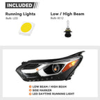 Right halogen headlight side angle for 2018-2021 Chevy Equinox