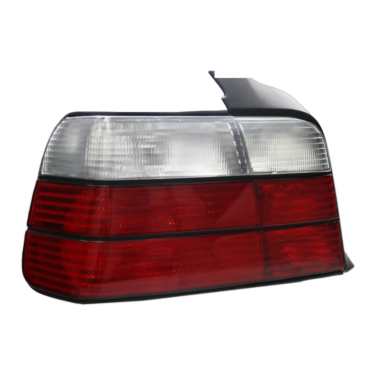 Angle view of the E36 sedan Euro style red/clear tail light