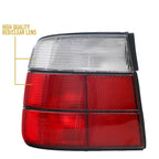High quality red/clear lens on the E34 outer tail light