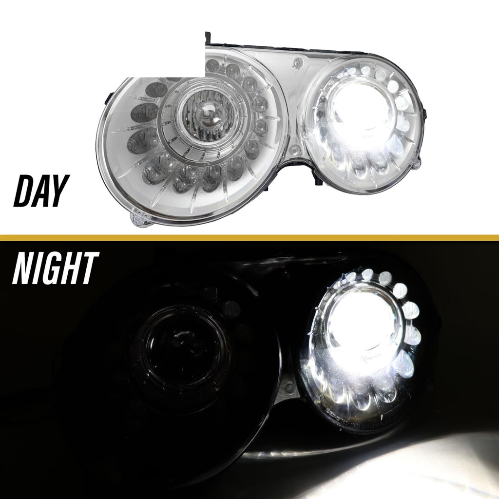 Day and night view of the high beam
