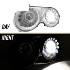 Day and night view of the high beam