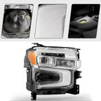 Pair LED headlight front angle for 2022-2026 Chevrolet Silverado 1500