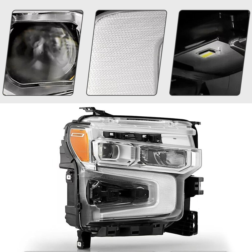 Pair LED headlight front angle for 2022-2026 Chevrolet Silverado 1500