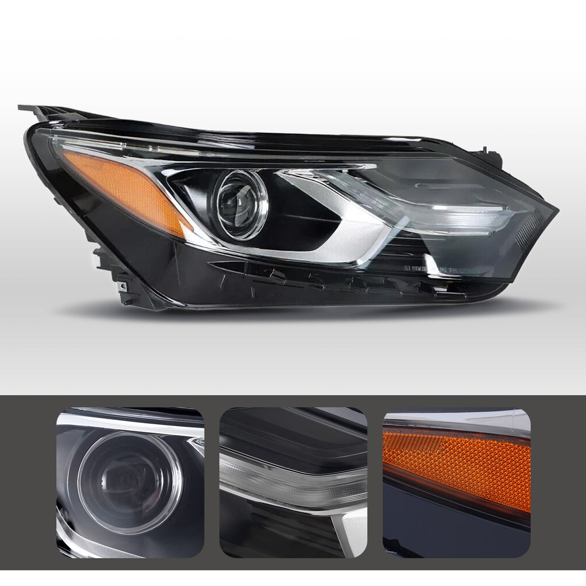 Pair HID headlight rear housing angle for 2018-2021 Chevy Equinox