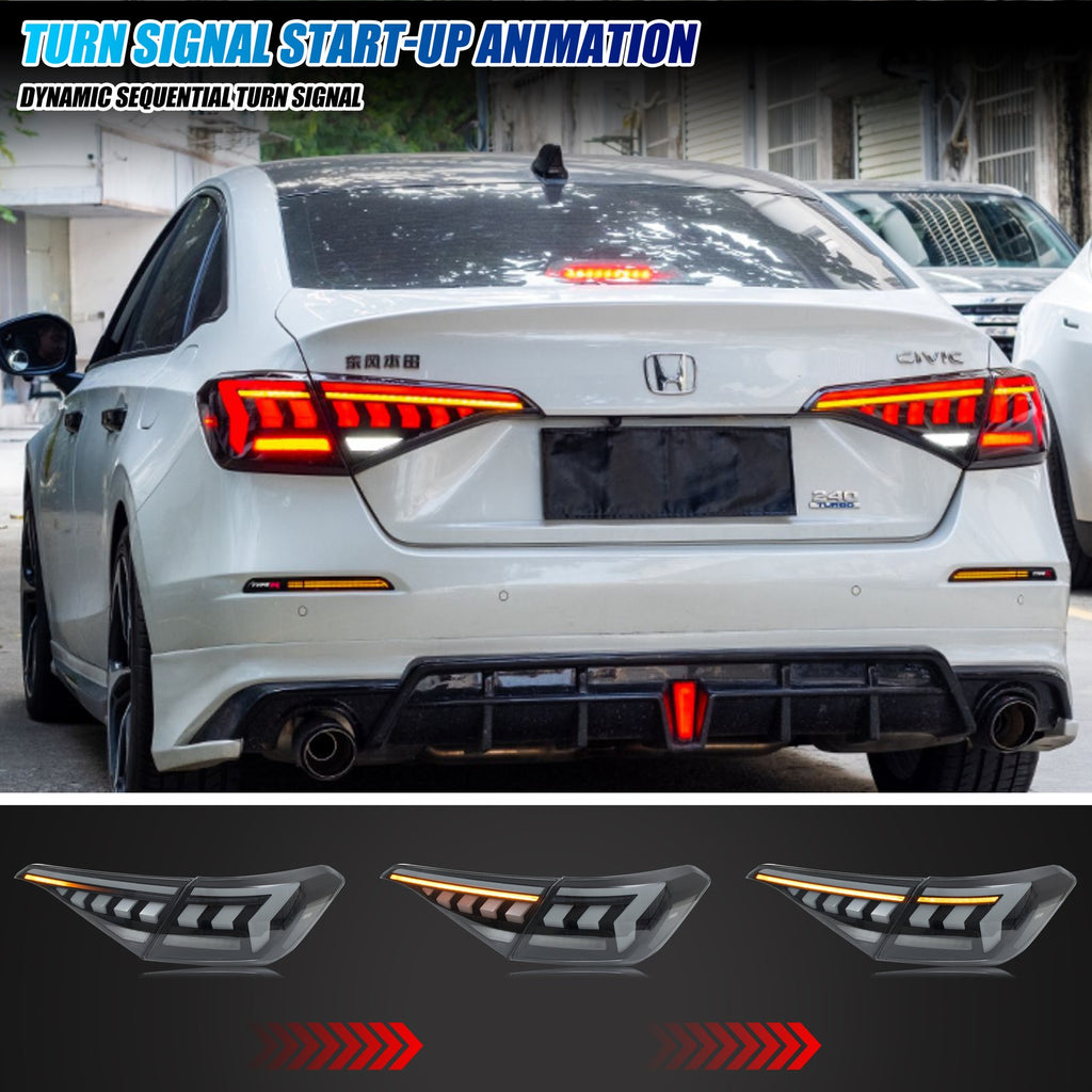 Sequential LED turn signal on the 2022-2026 Honda Civic tail light