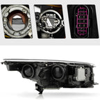 Left HID headlight side angle for 2017-2019 Ford Escape