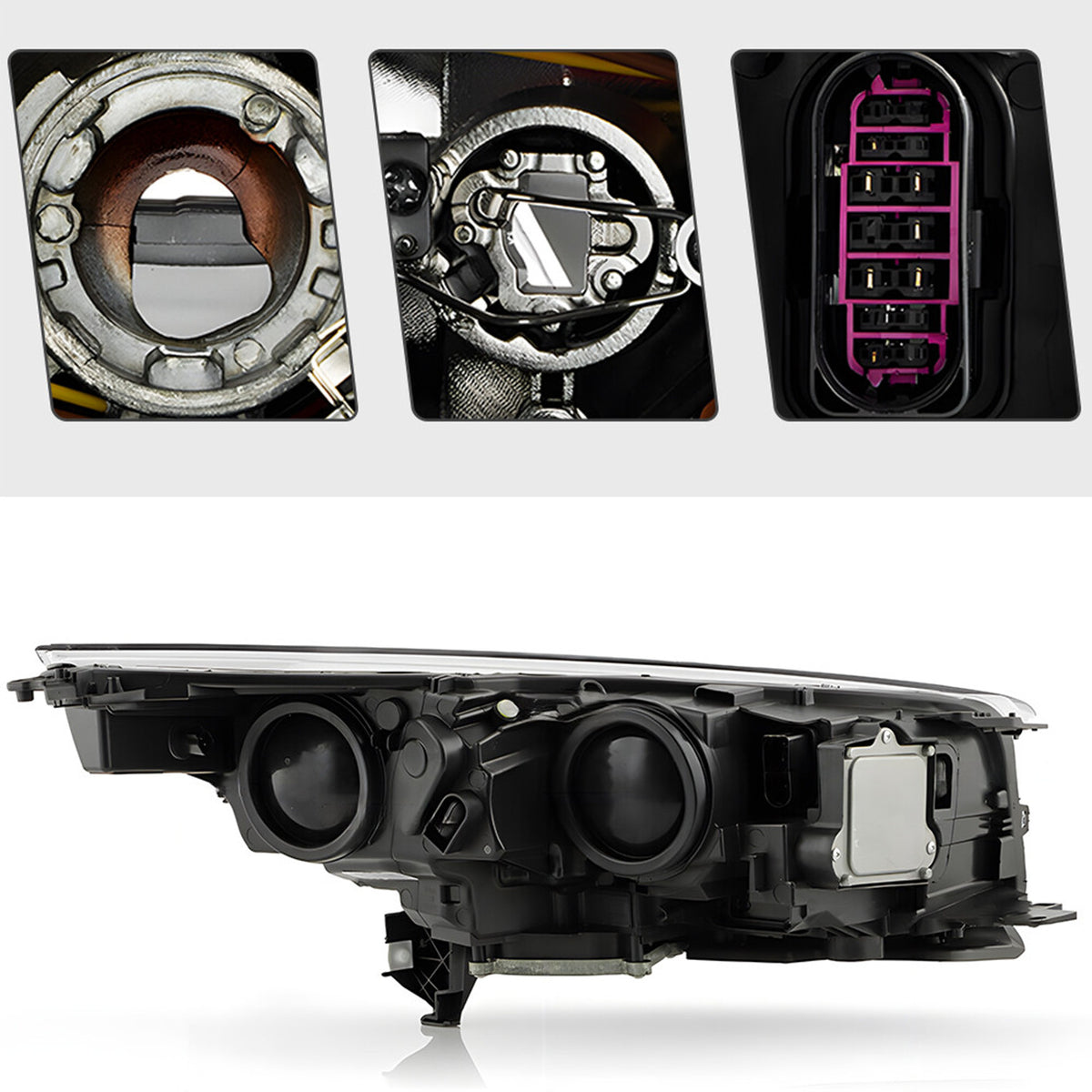 Left HID headlight side angle for 2017-2019 Ford Escape