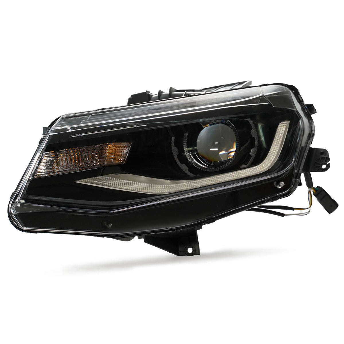 Pair halogen projector headlight rear housing angle for 2016-2021 Chevy Camaro