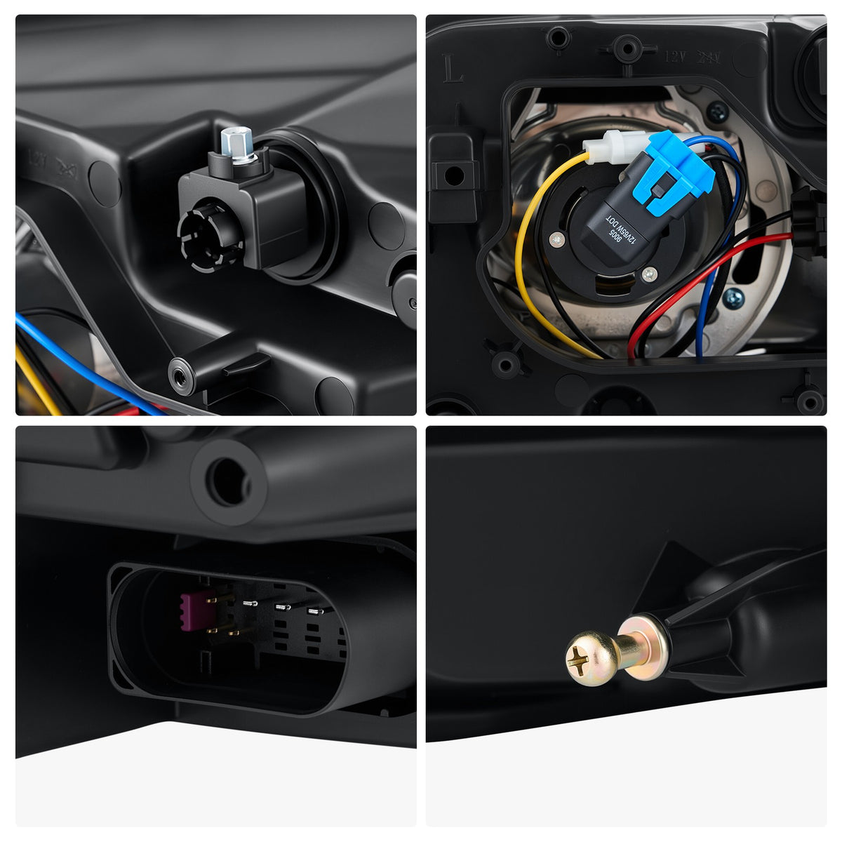 Driver side Chrome Projector Halogen headlight close-up for 2013-2018 Ram 1500 2500 3500