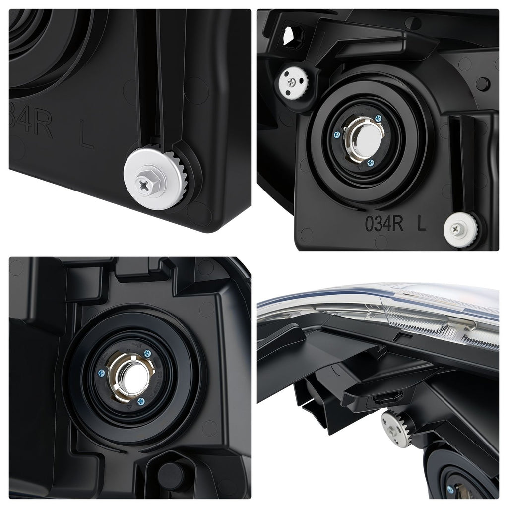 Driver side Black Halogen headlight close-up for 2003-2005 Toyota 4Runner