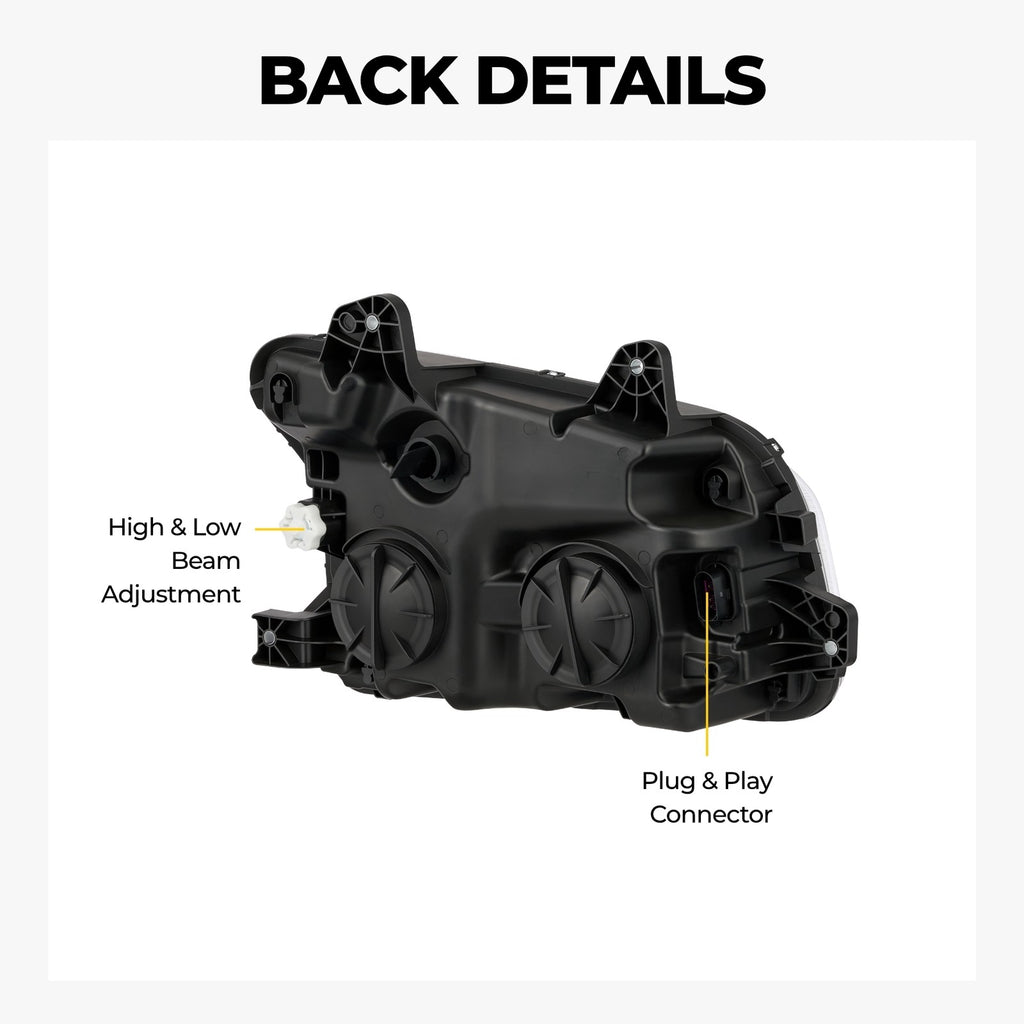 Black Halogen headlight features and specifications for 2014-2023 Kenworth T880 (image 2)