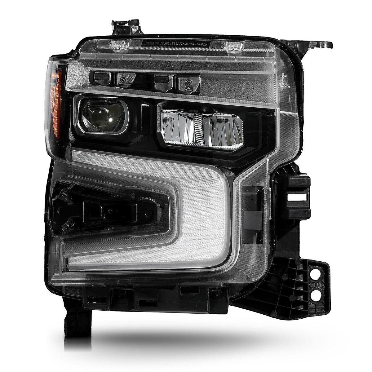 Pair LED headlight rear housing angle for 2022-2026 Chevrolet Silverado 1500