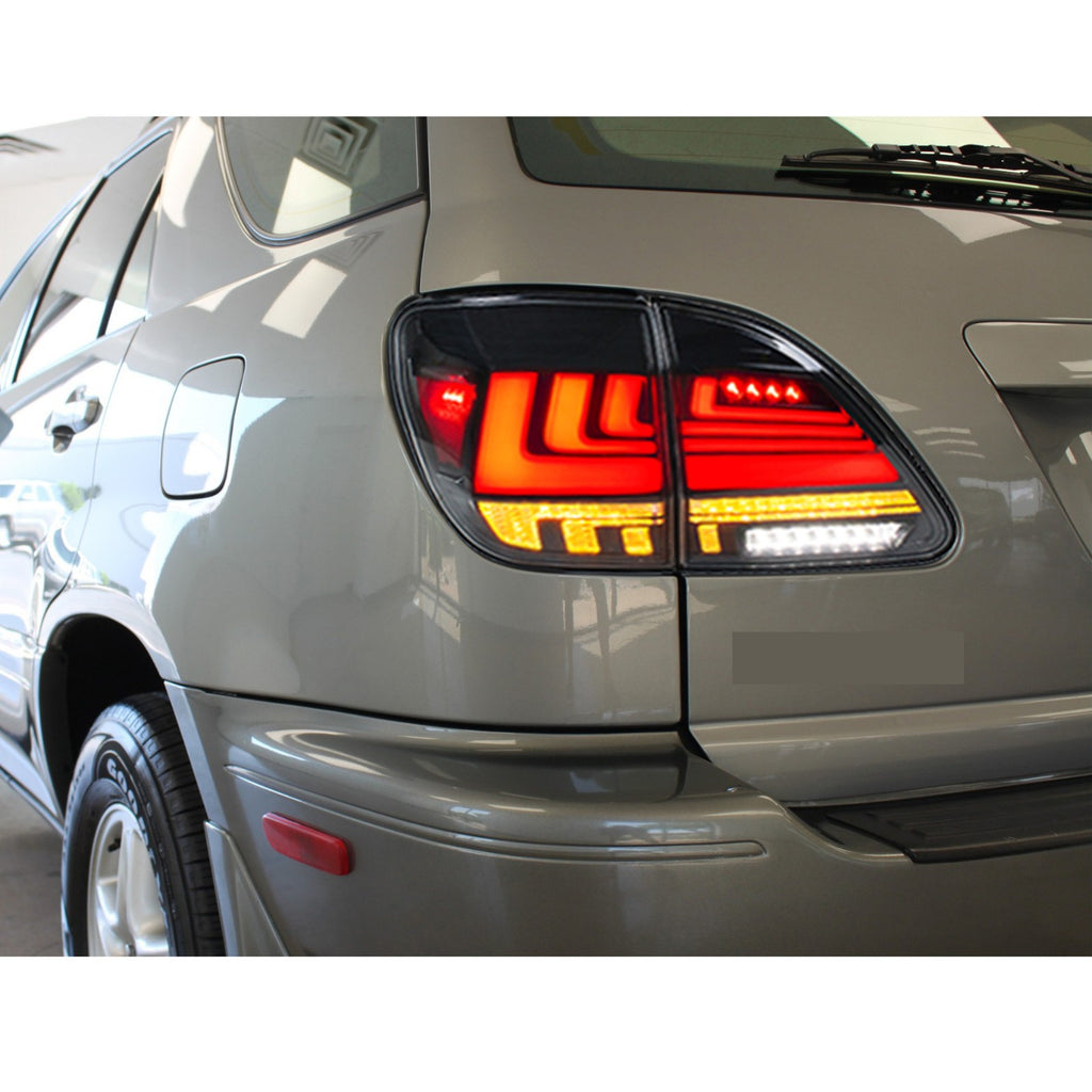 Another view of the LED tail lights installed on a 1999-2000 Lexus RX300