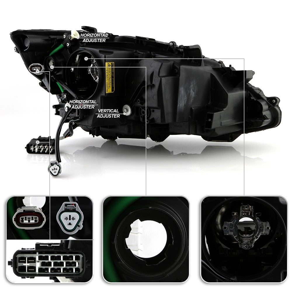 Left HID headlight side angle for 2013-2015 Lexus GS350