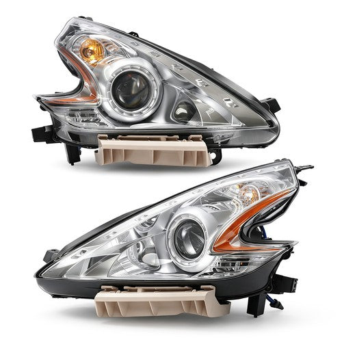 Pair HID headlight front angle for 2009-2020 Nissan 370Z