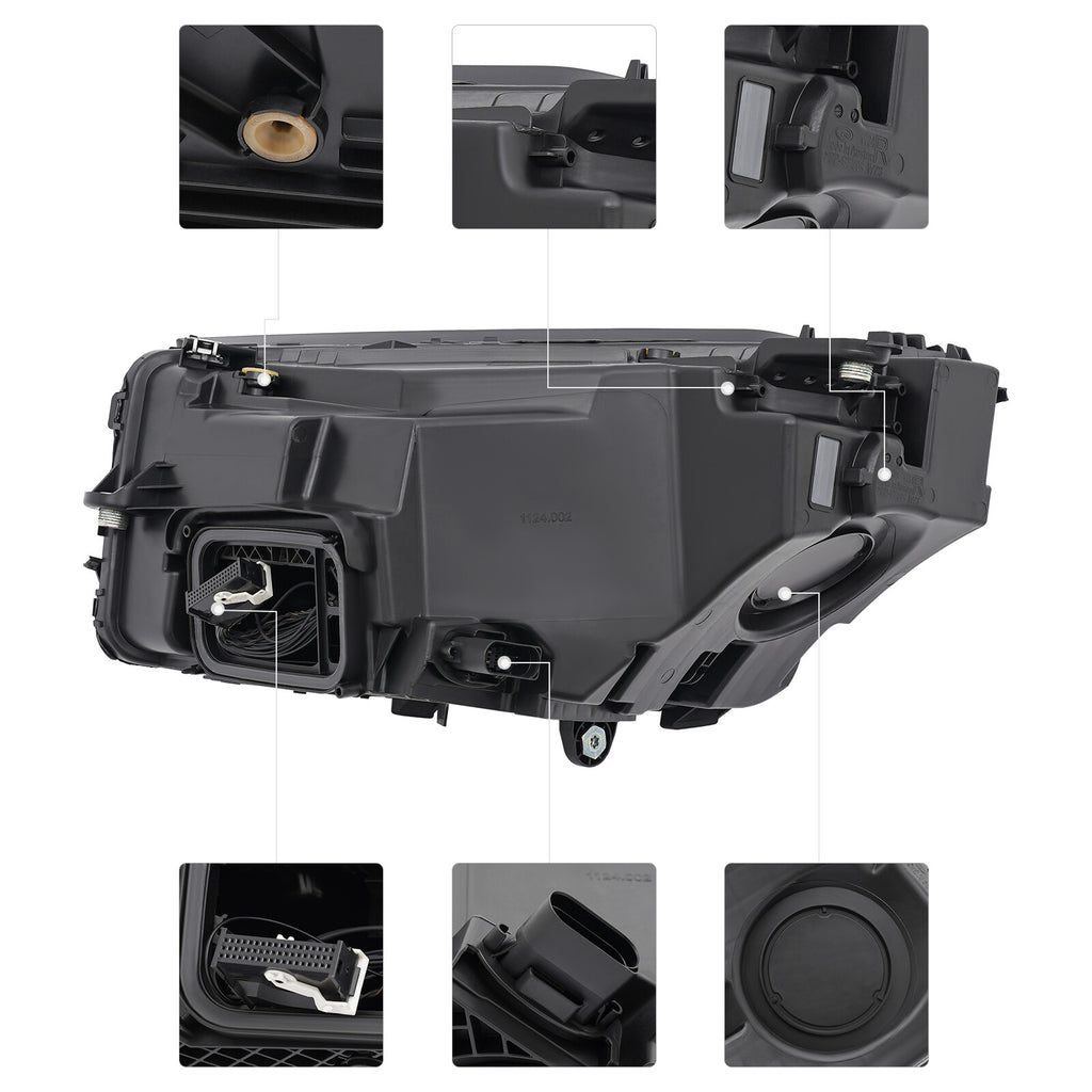 Right LED headlight side angle for 2020-2022 Mercedes-Benz GLC