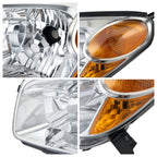 Passenger side Chrome Halogen headlight close-up for 2004-2005 Toyota RAV4