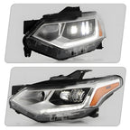 Pair LED headlight rear housing angle for 2018-2021 Chevy Traverse