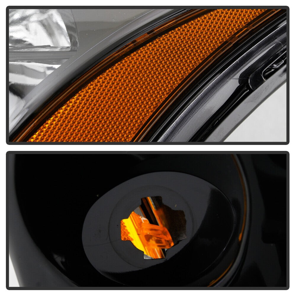 Left halogen headlight lens close-up for 2009-2011 Ford Focus