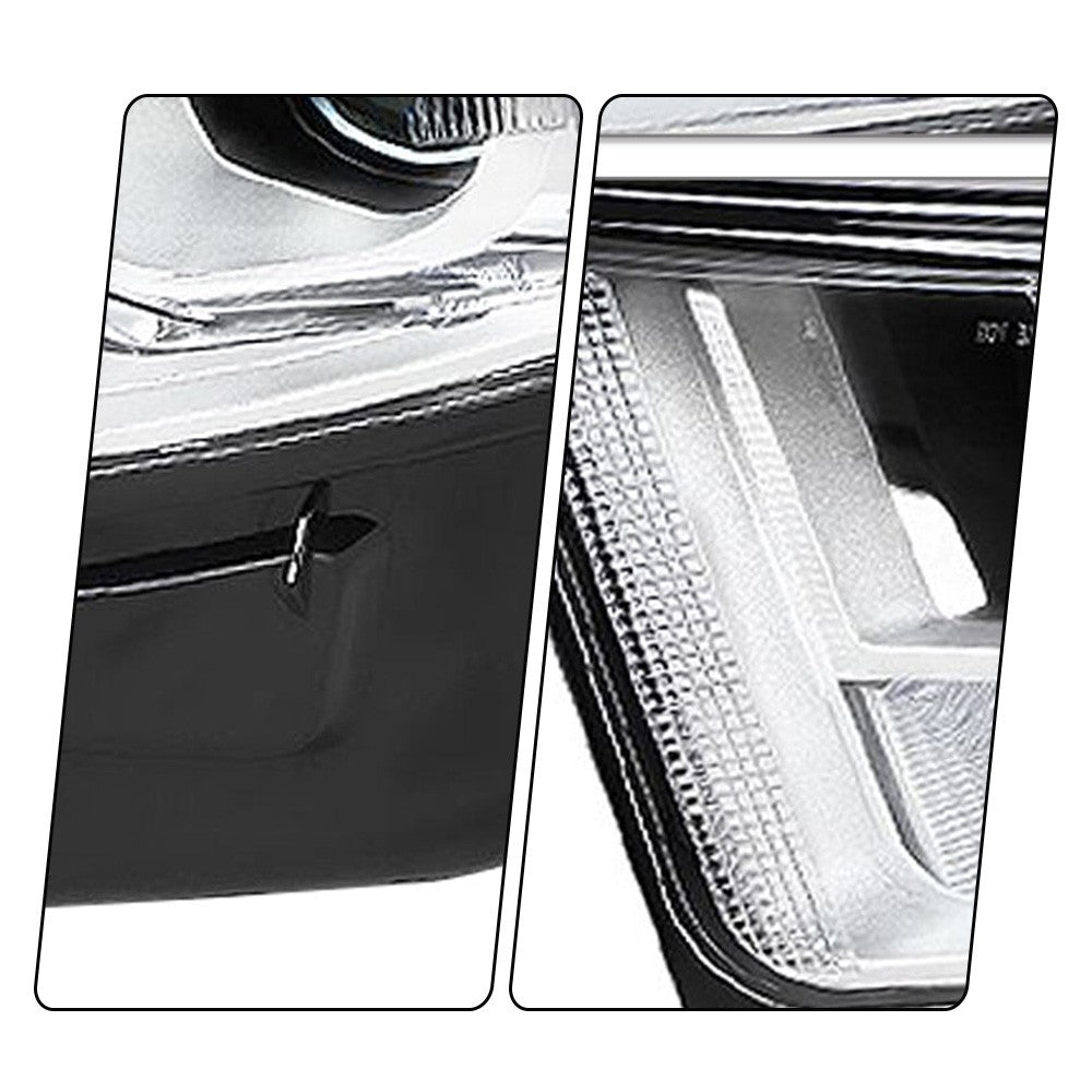 Pair halogen projector headlight rear housing angle for 2015-2018 Ford Edge