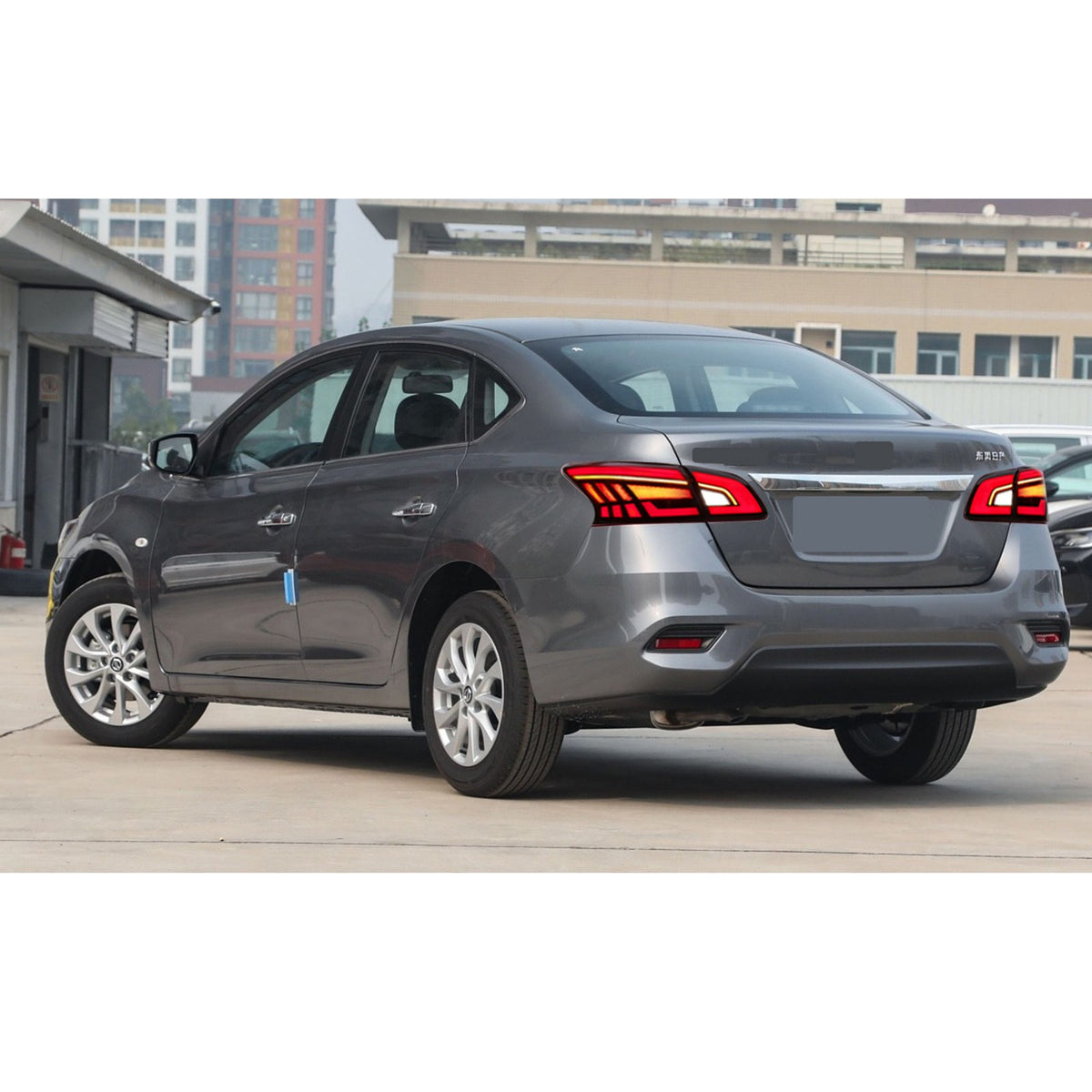2013-2019 Nissan Sentra with smoked sequential LED tail lights installed