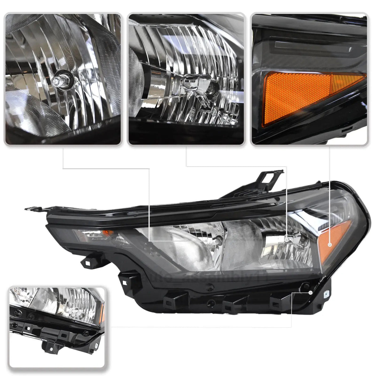 Left halogen headlight lens close-up for 2023-2026 Chevrolet Colorado