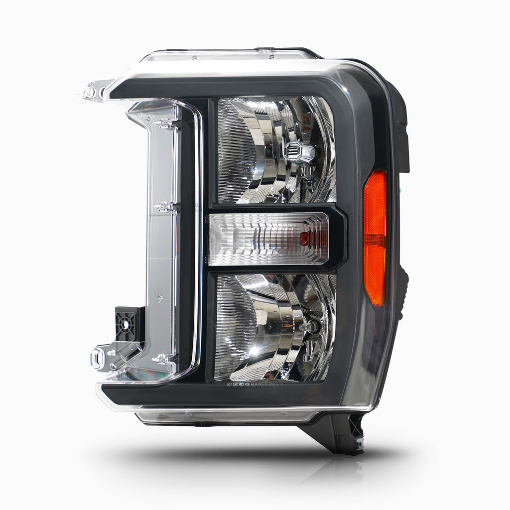 Pair halogen headlight rear housing angle for 2023-2026 Ford Super Duty