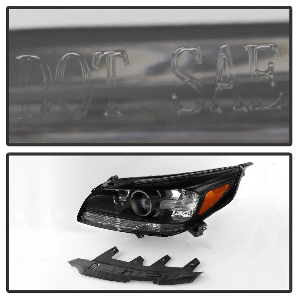 Pair halogen projector headlight rear housing angle for 2013-2015 Chevrolet Malibu