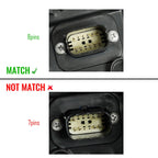 Left halogen headlight lens close-up for 2015-2017 Chrysler 200