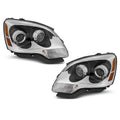 Chrome HID Projector Headlights Pair for GMC Acadia (2007-2012)