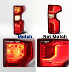 chrome halogen tail light view 6 for Chevy Silverado 1500 (2019-2026)