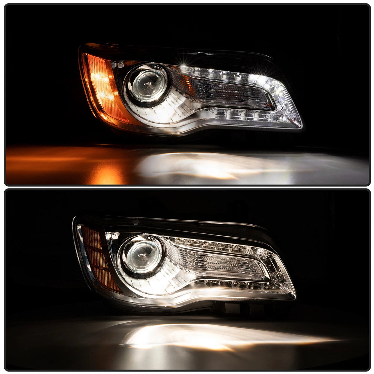 Right halogen projector headlight side angle for 2011-2014 Chrysler 300