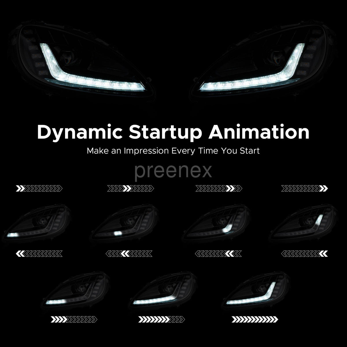C7 Style LED Projector headlight features and specifications for 2005-2013 Chevrolet Corvette C6 (image 3)