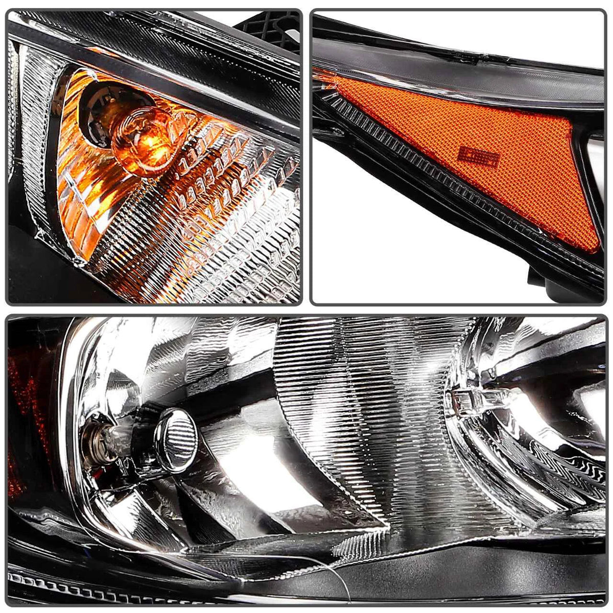Right halogen headlight side angle for 2014-2019 Ford Fiesta