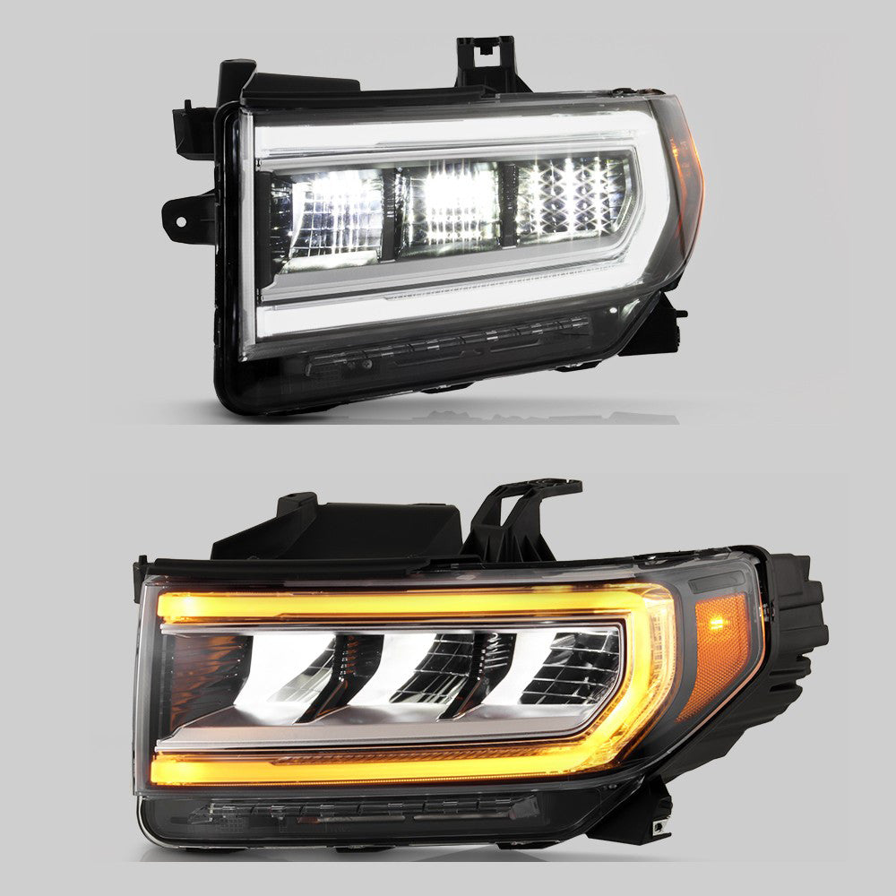 Pair LED headlight front angle for 2020-2023 GMC Acadia AT4