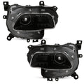 Black HID Projector Headlights Pair for Jeep Cherokee KL (2014-2018)