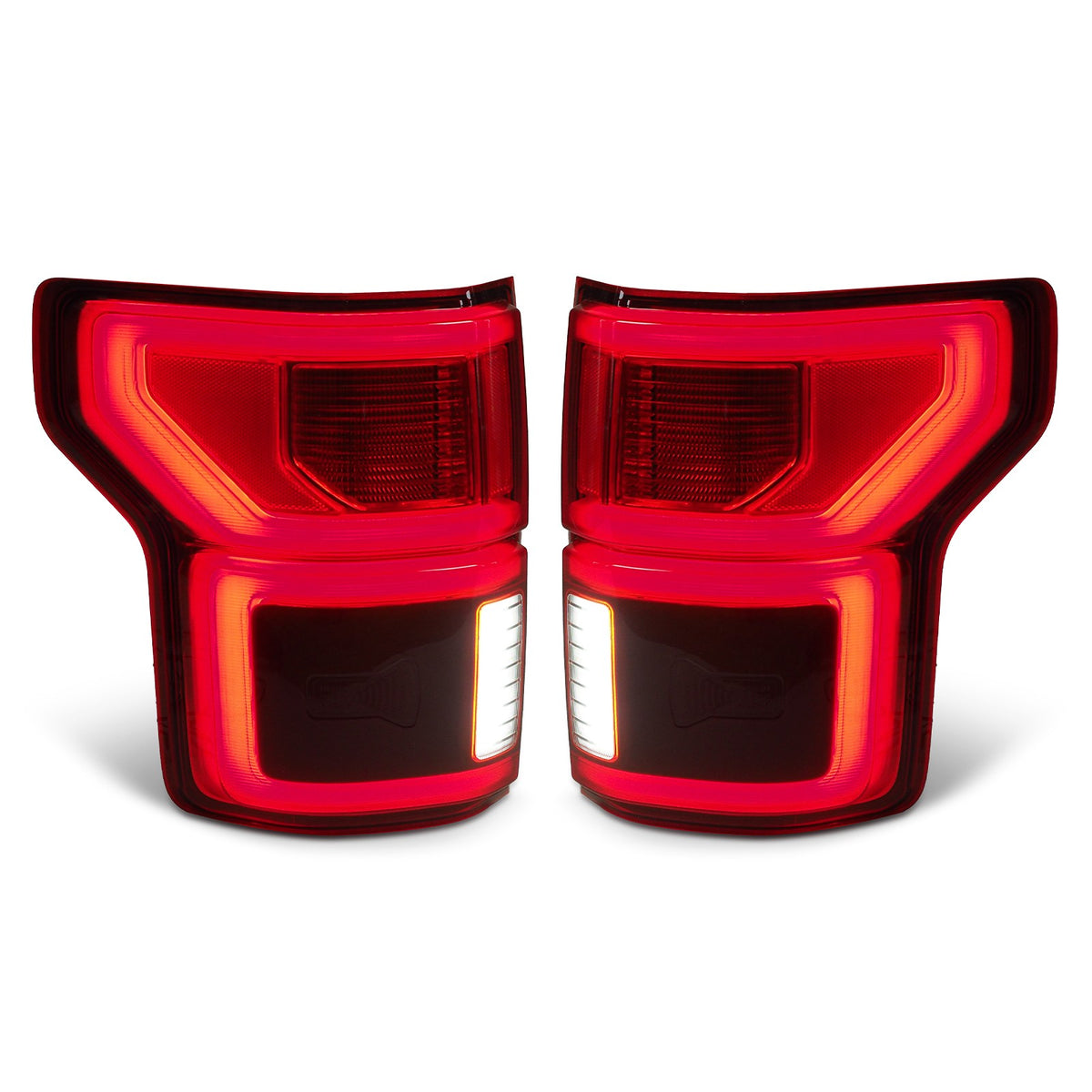 black LED tail light view 6 for Ford F-150 with BLIS (2018-2020)