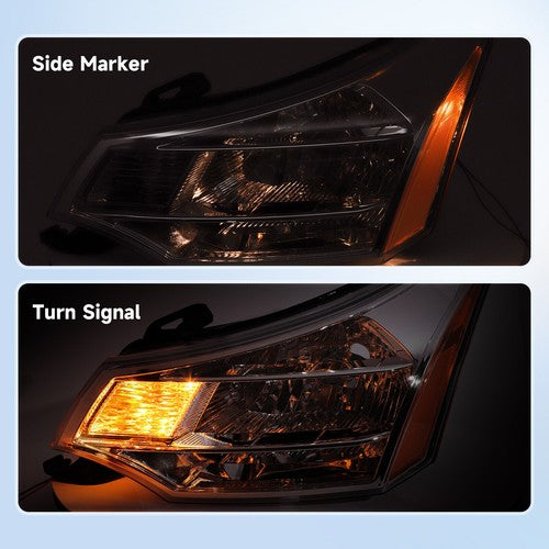 Pair halogen headlight front angle for 2008-2011 Ford Focus