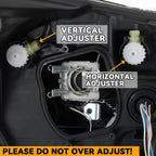 Adjuster location diagram for 2013-2015 Chevrolet Malibu headlights