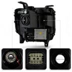 Right HID headlight lens close-up for 2016-2018 GMC Sierra 1500