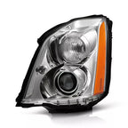 Chrome HID Projector headlights pair front view for 2006-2011 Cadillac DTS
