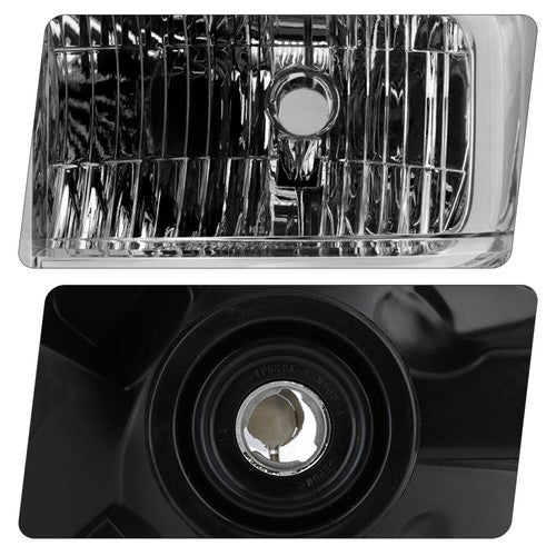Pair halogen headlight rear housing angle for 2008-2026 Ford E-Series